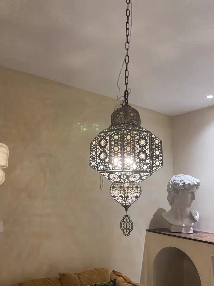 Retro Decorative Design Iron Pendant Light Fixture Chandelier for Dining Room/Living Room/Bedroom/Restaurant/Cafe - Image 7