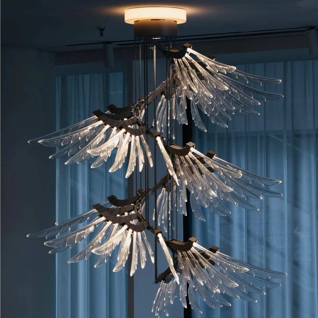 Galaxy Plumage Ascent Crystal Chandelier - Image 4