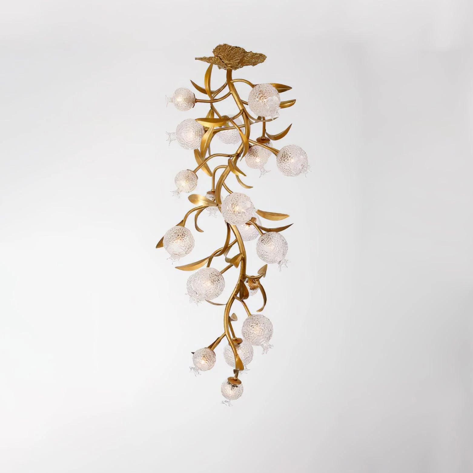 Pomegranate Brass Branch Chandelier