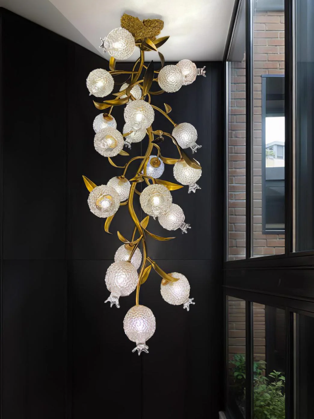 Pomegranate Brass Branch Chandelier - Image 10