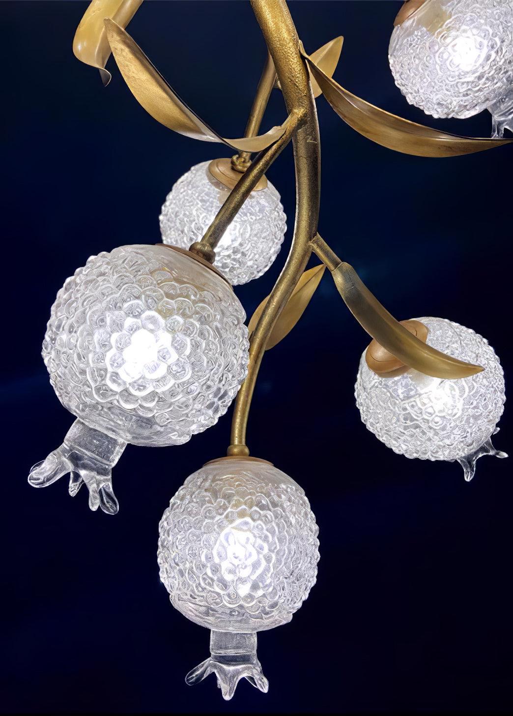 Pomegranate Brass Branch Chandelier - Image 12