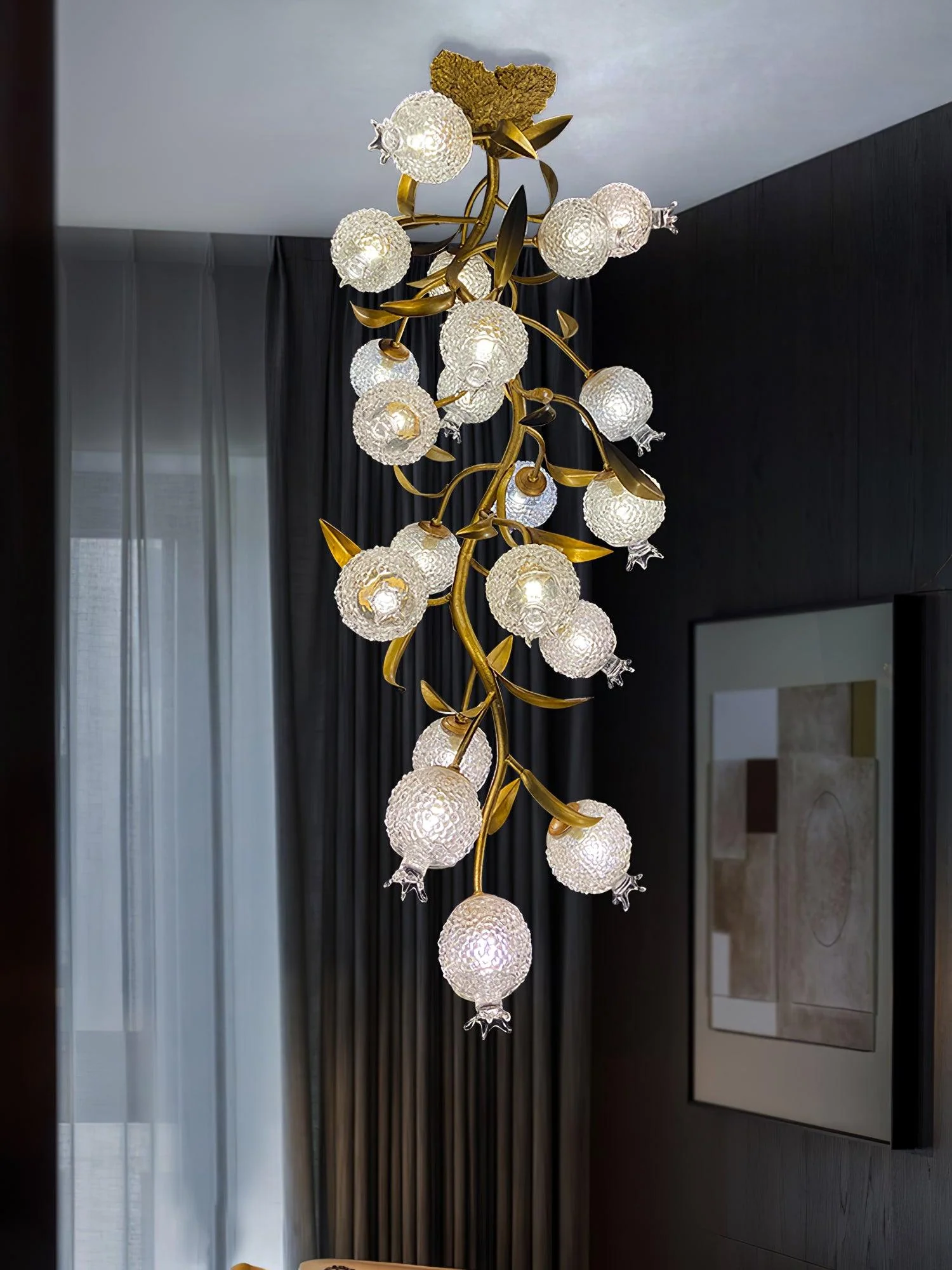 Pomegranate Brass Branch Chandelier - Image 16
