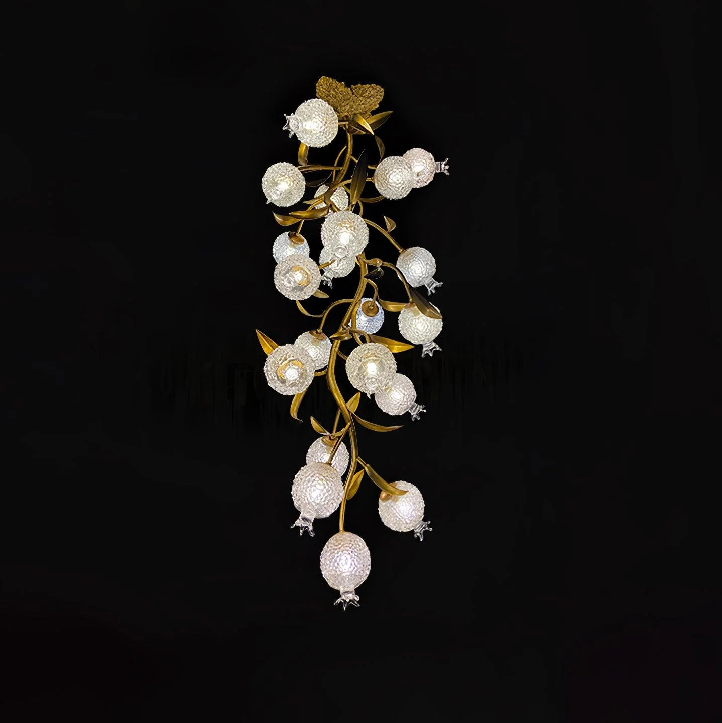 Pomegranate Brass Branch Chandelier - Image 17