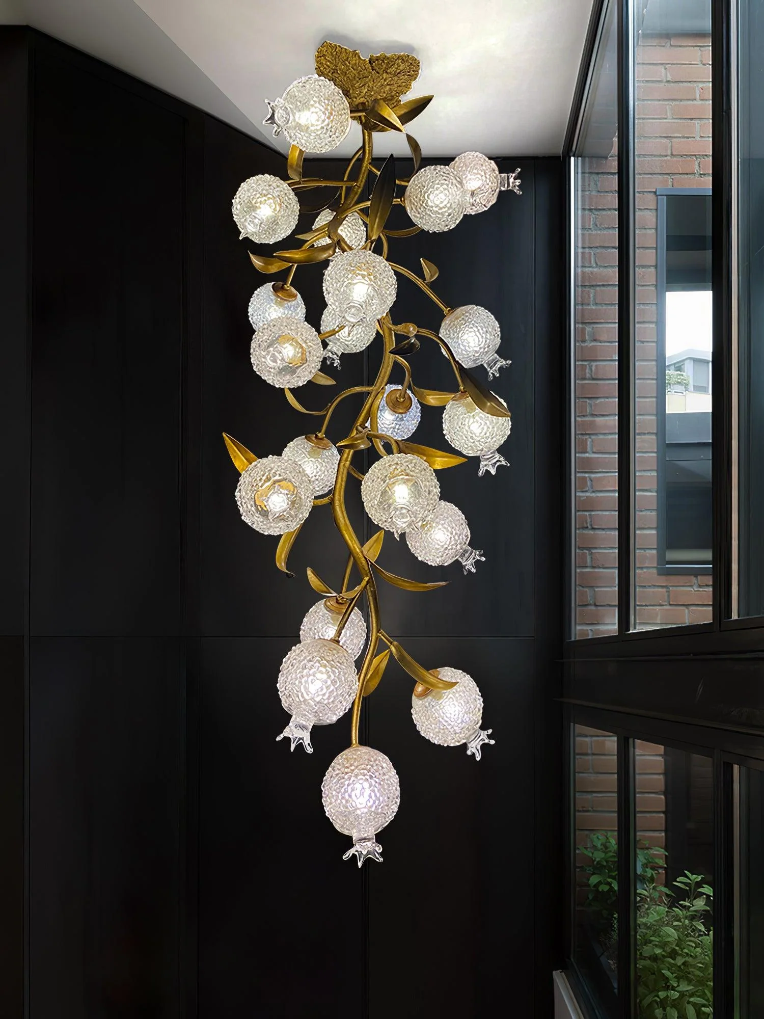 Pomegranate Brass Branch Chandelier - Image 6