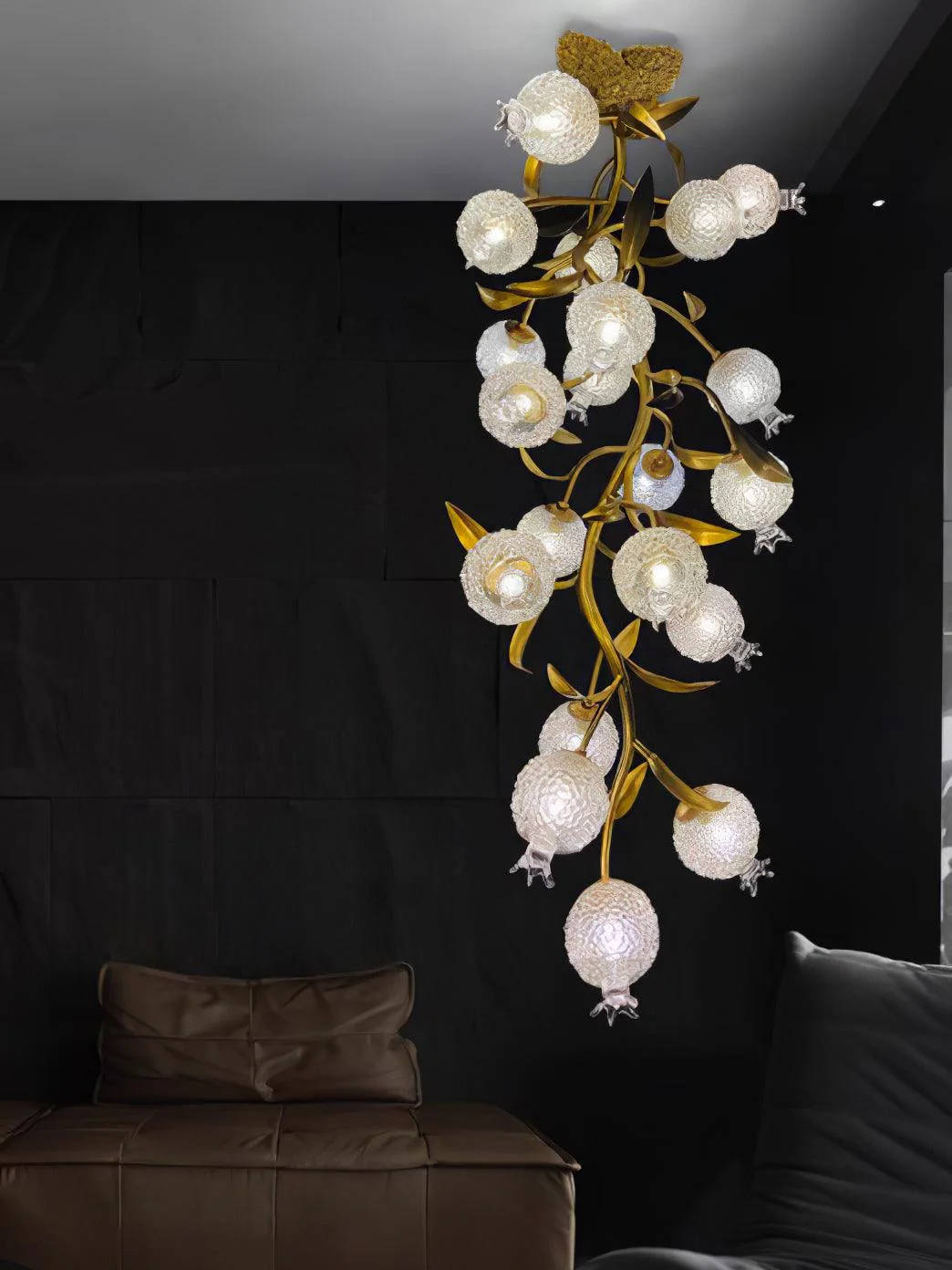 Pomegranate Brass Branch Chandelier - Image 8