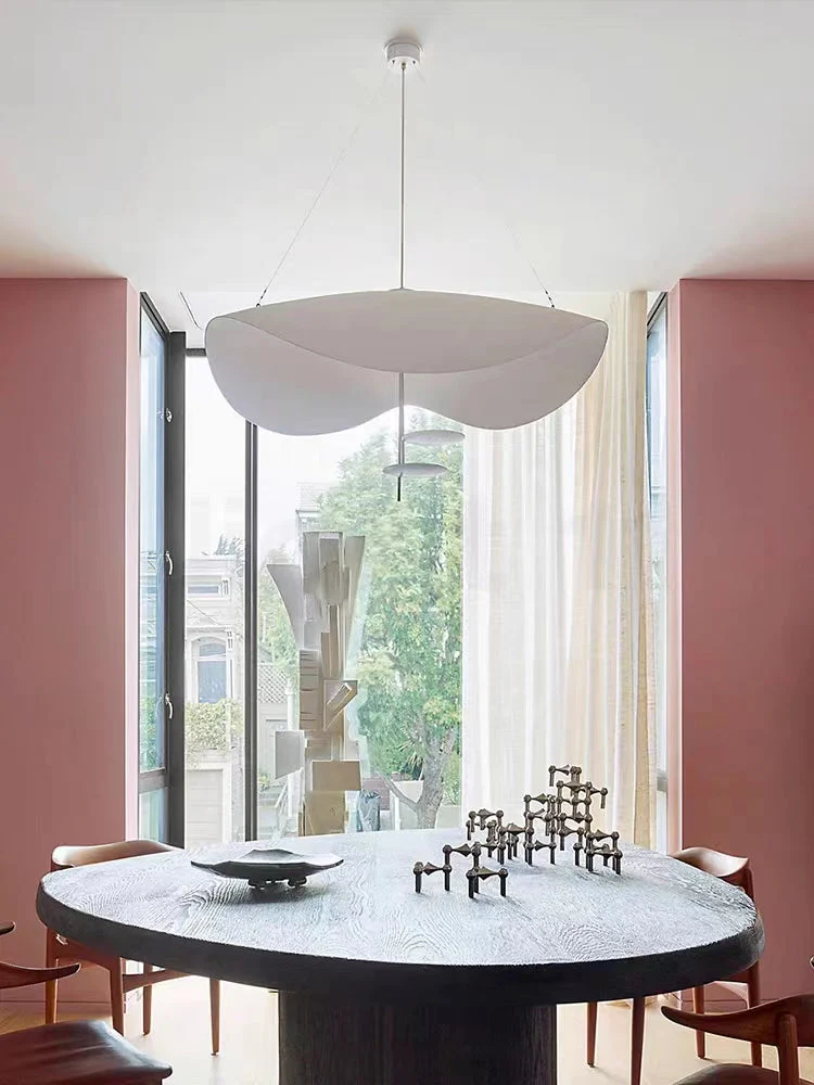 Designer Model Modern Art Hat Shape Gold Leaf Pendant Chandelier for Living/Dining Room - Image 11