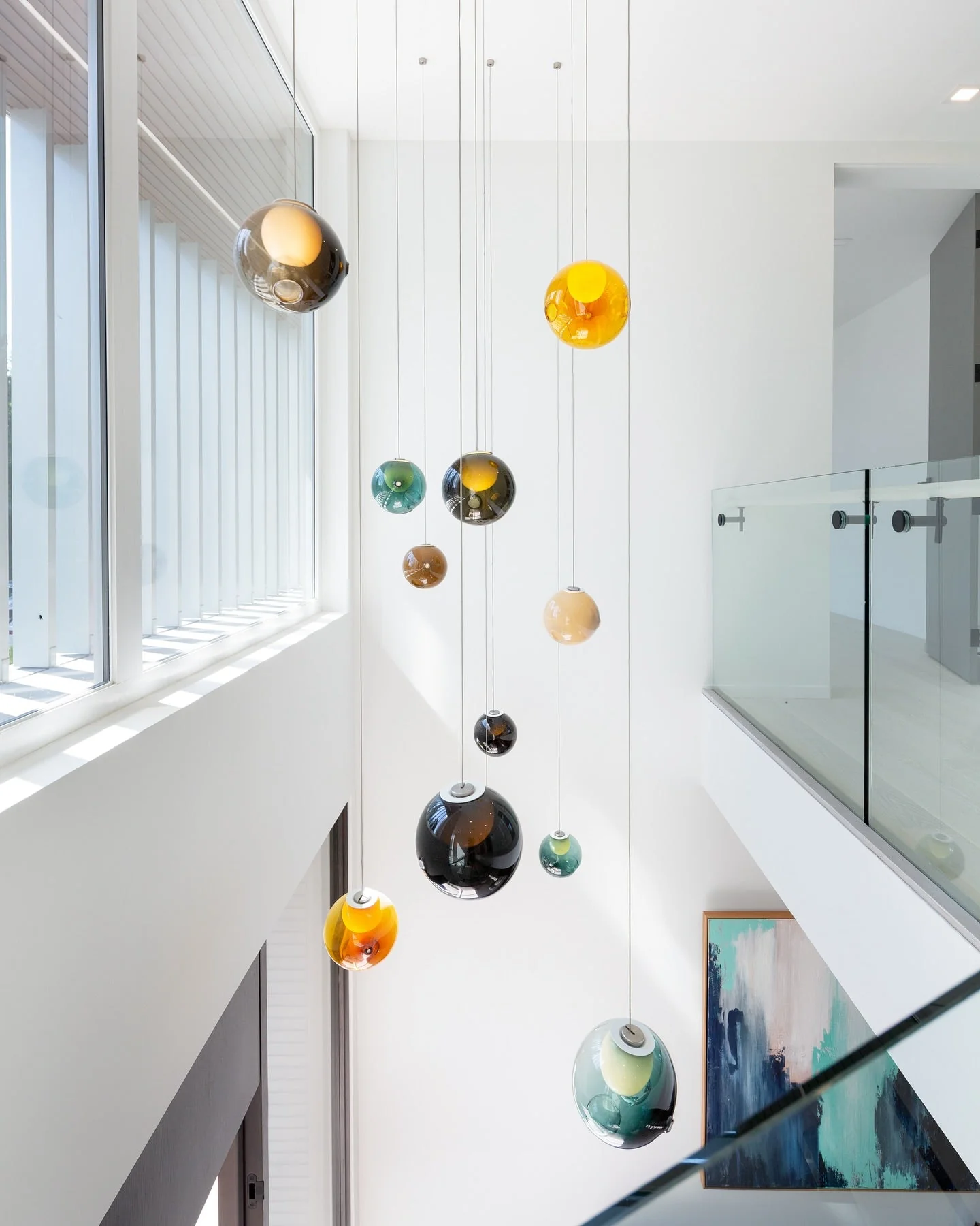 Post Modern Gradient Colorful Ball Pendant Chandelier - Image 3