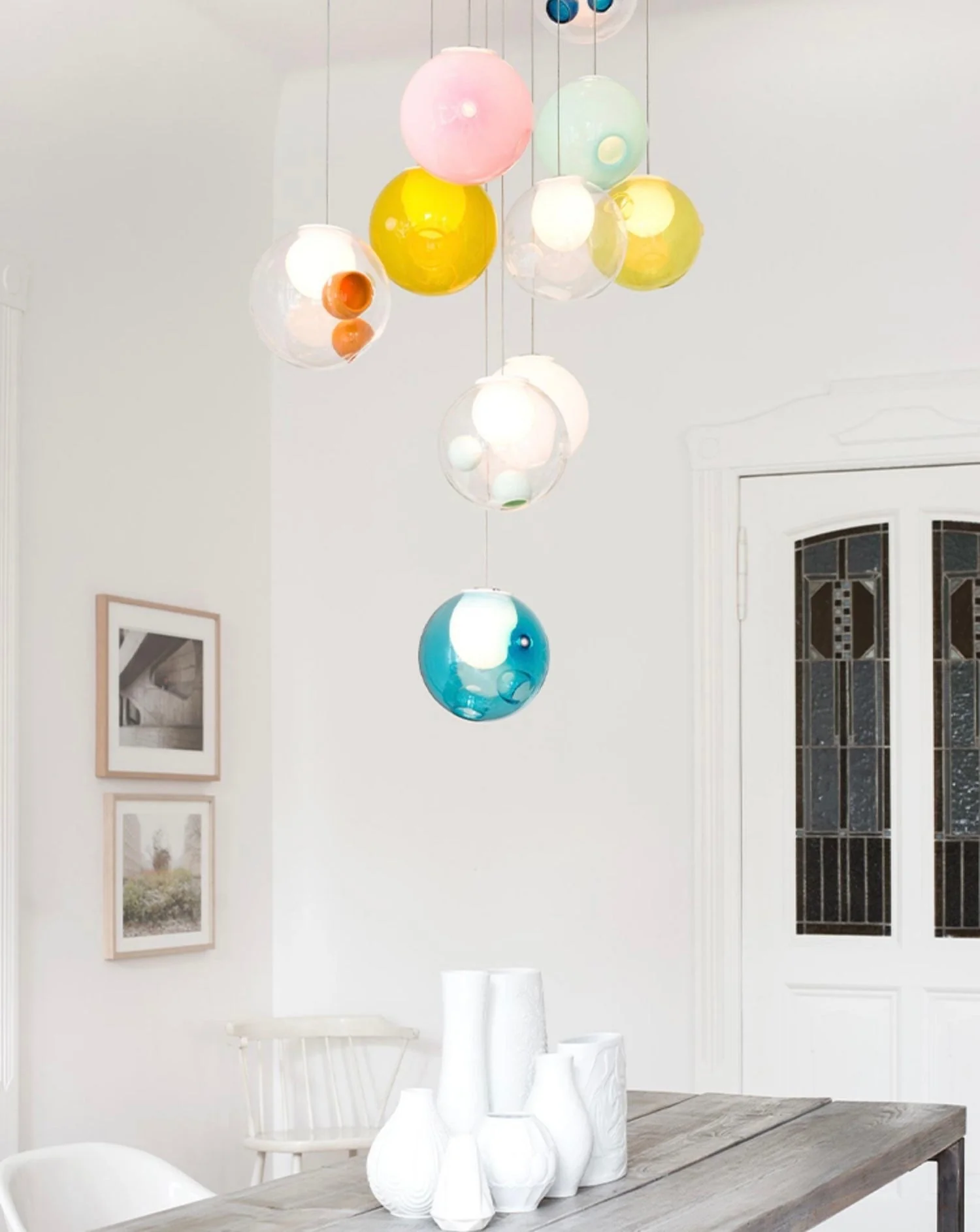 Post Modern Gradient Colorful Ball Pendant Chandelier - Image 5
