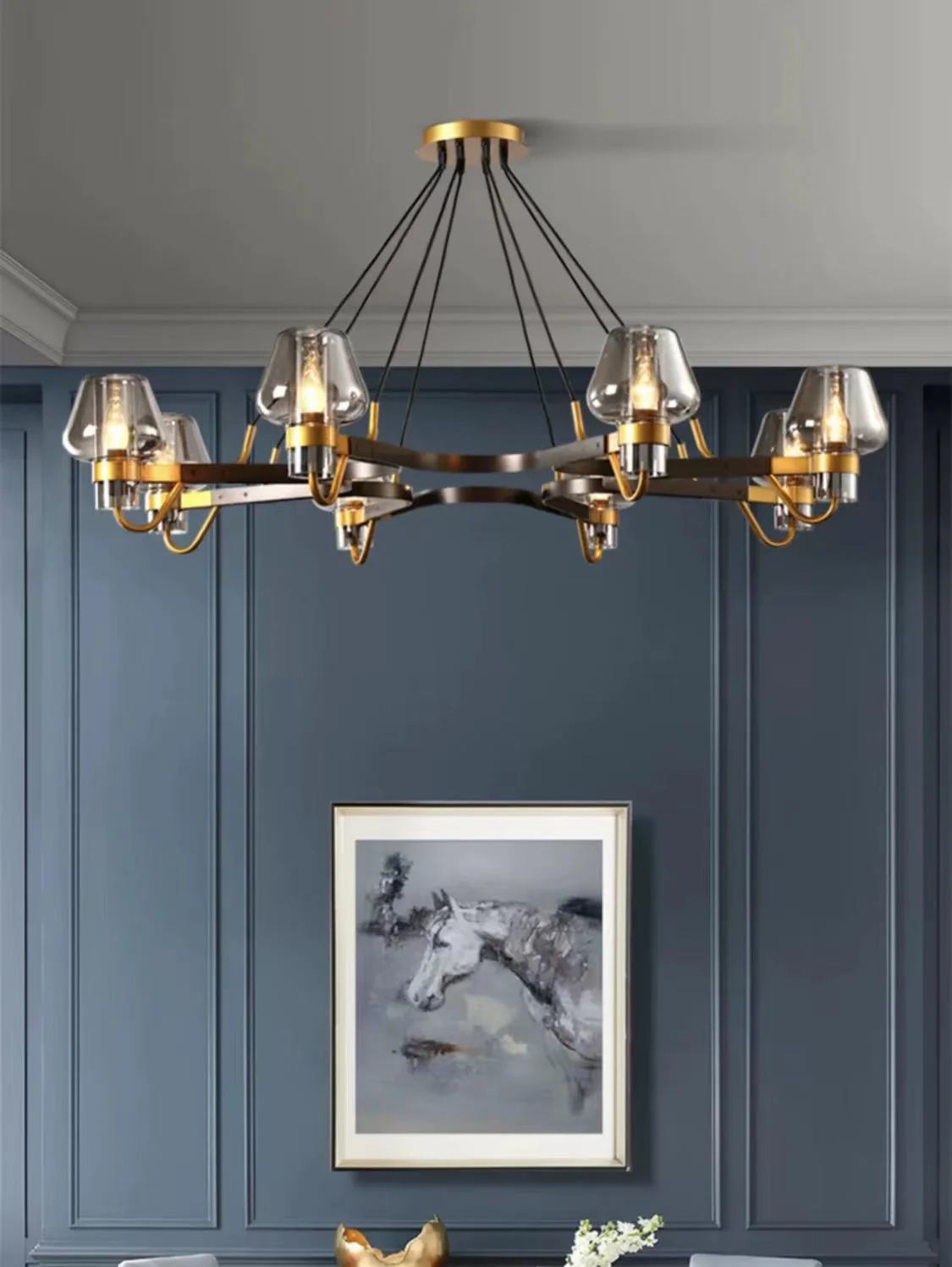 Post-modern Light Luxury Full Brass Chandelier for Living Room/Bedroom - Image 2