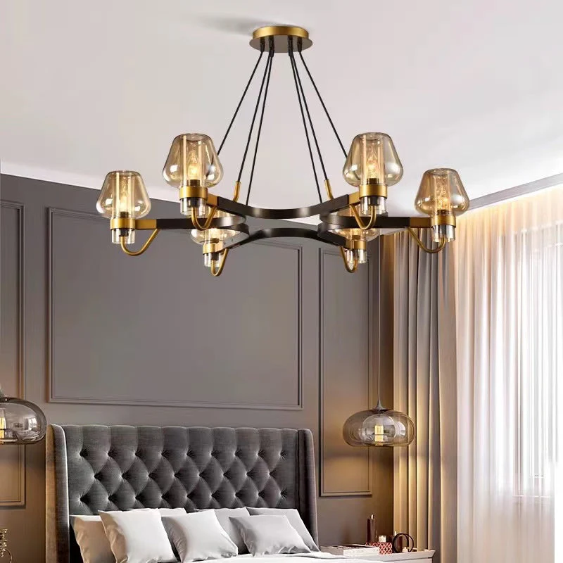 Post-modern Light Luxury Full Brass Chandelier for Living Room/Bedroom - Image 5