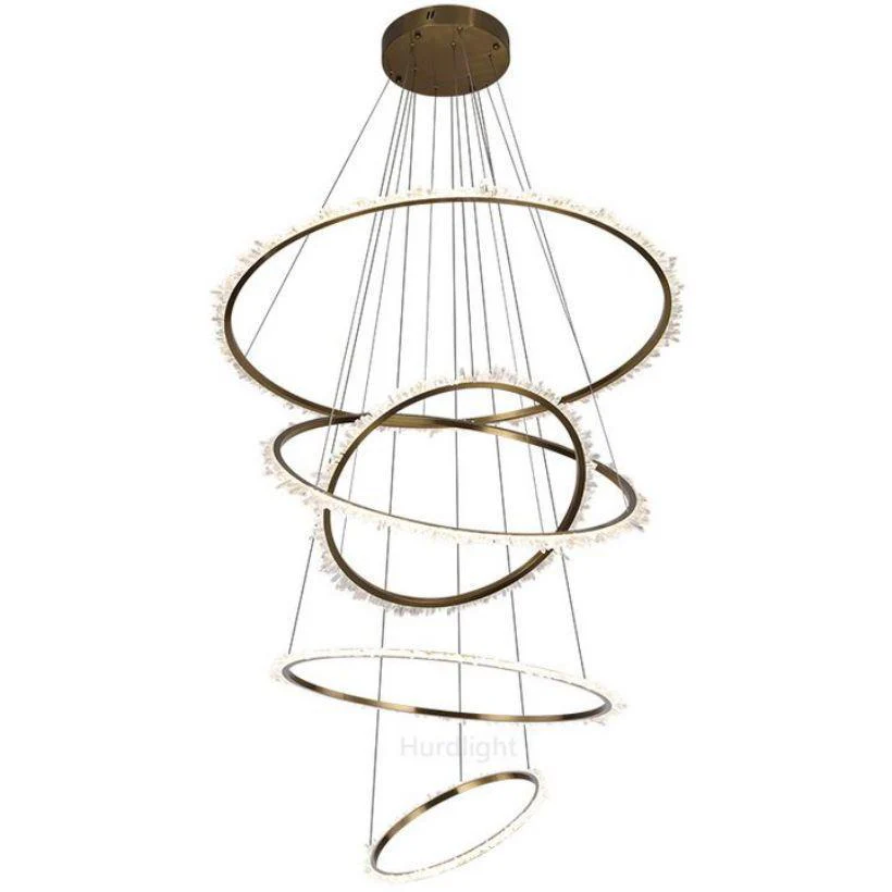 Primary Crystal Cluster Multi Rings Chandelier - Image 2