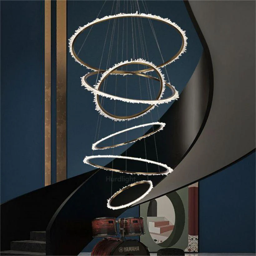 Primary Crystal Cluster Multi Rings Chandelier - Image 3