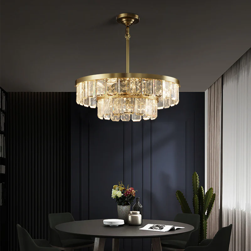 Rebecca Postmodern Double Tier Crystal Chandelier - Image 3