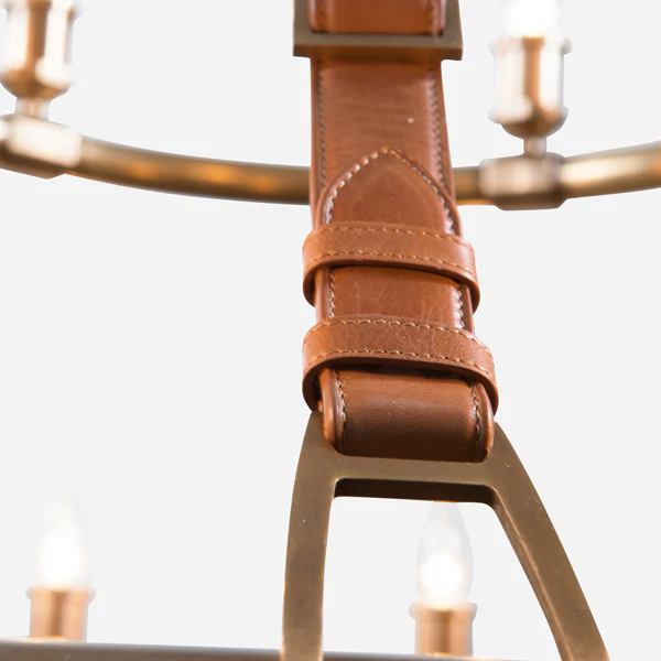 Redford Leather Round Chandelier - Image 4