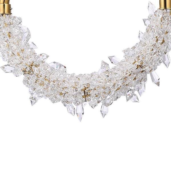 Modern Art Creative Ring Crystal Pendant Light Gold/Chrome Entryway/Bedside Light Fixture - Image 10
