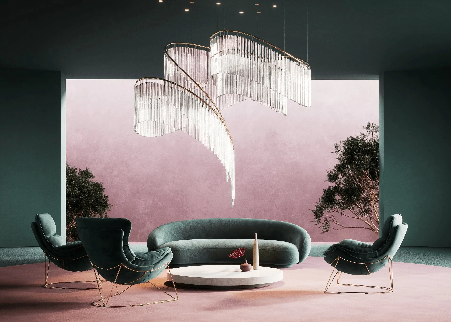 Rivella Cascade Fringe Crystal Chandelier - Image 18