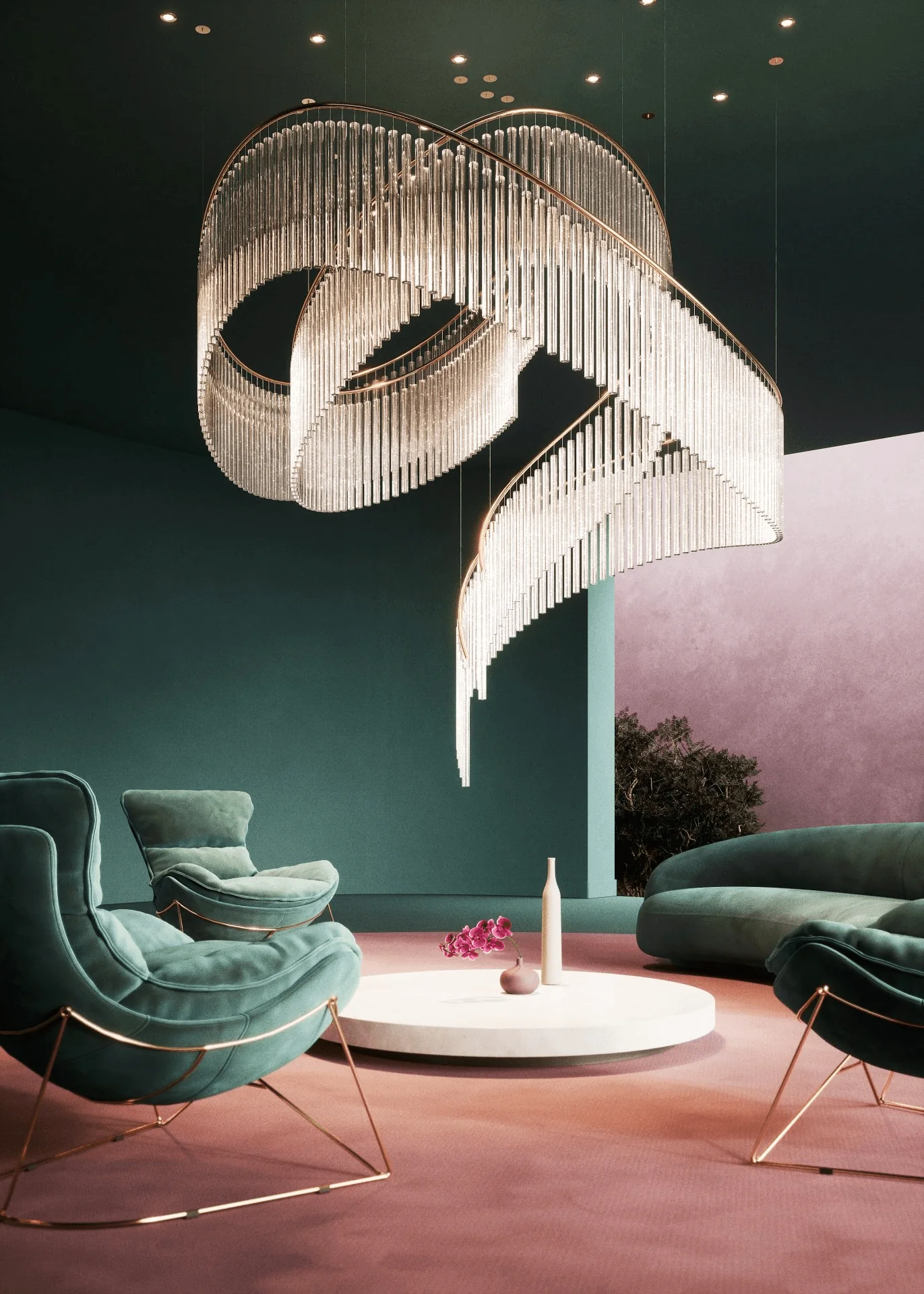 Rivella Cascade Fringe Crystal Chandelier - Image 26