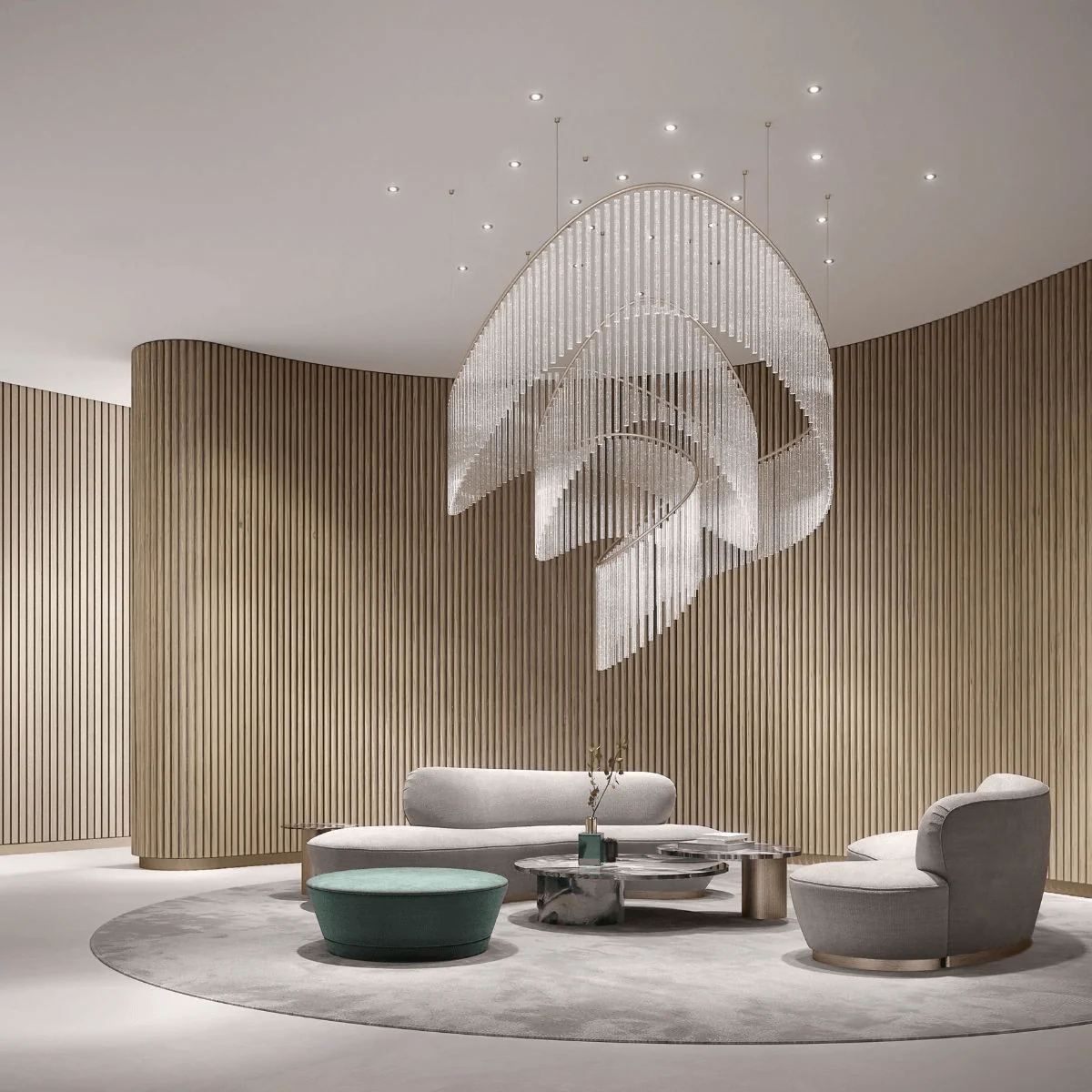 Rivella Cascade Fringe Crystal Chandelier - Image 3
