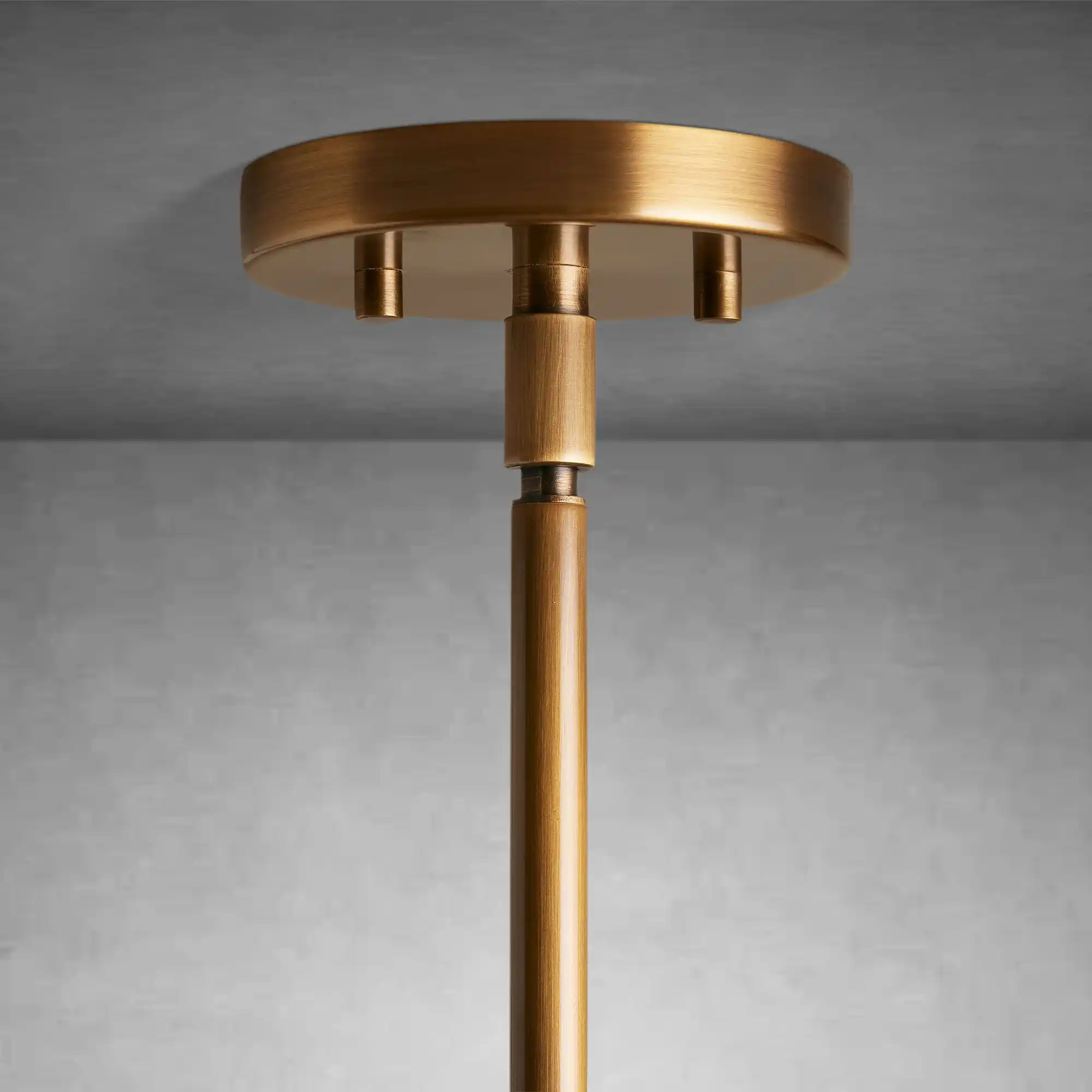 Romy Matte Porcelain Glass Dome Pendant Light with Brass Finish - Image 4