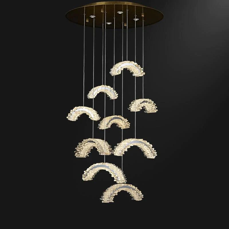 Rose Rock Crystal Chandelier Contemporary Chandelier Office - Image 2