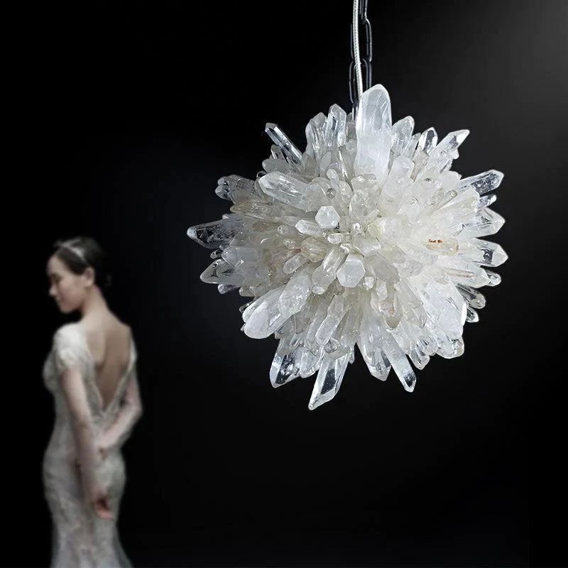 Rose Rock Crystal Creative Pendant Island Chandelier - Image 5
