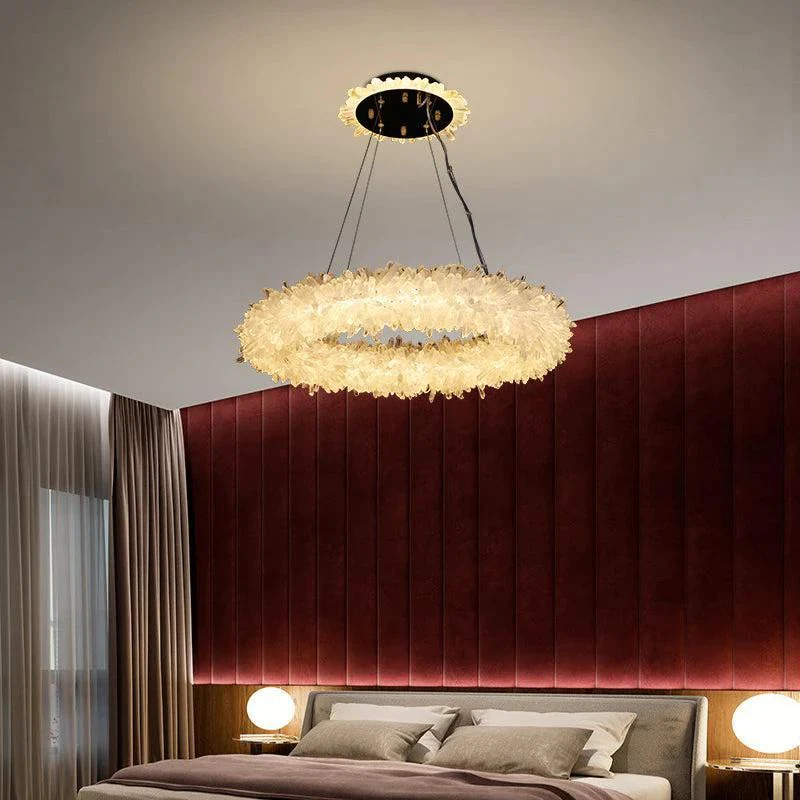 Rose Rock Crystal Modern Chandelier Glamorous Pendant Lighting - Image 3