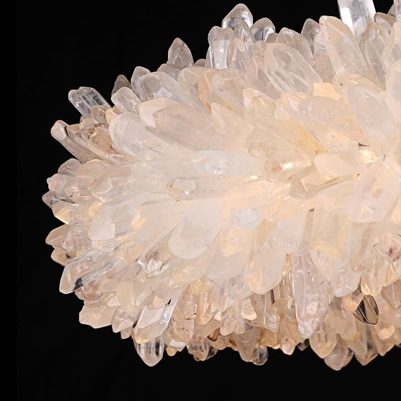 Rose Rock Crystal Modern Chandelier Glamorous Pendant Lighting - Image 4