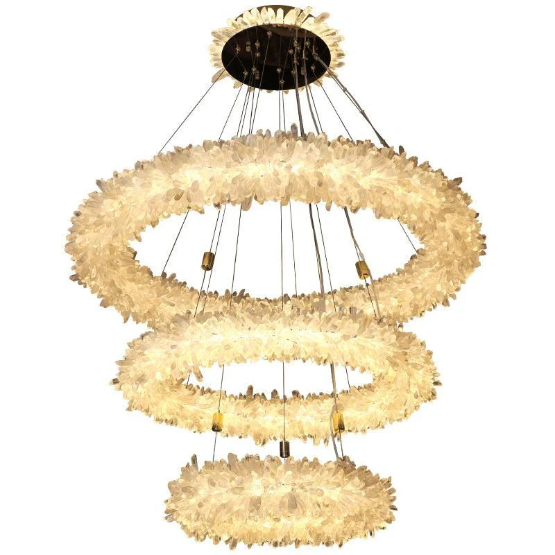 Rose Rock Crystal Modern Chandelier Glamorous Pendant Lighting - Image 5