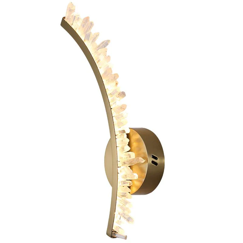 Rose Rock Crystal Wall Lamp Modern Crystal Wall Sconce - Image 4