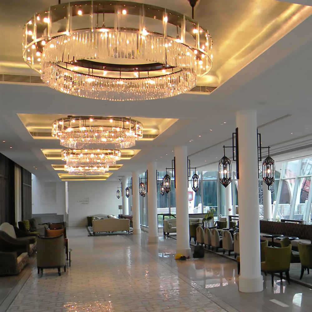 Round circle flush ceiling crystal chandeliers - Image 2