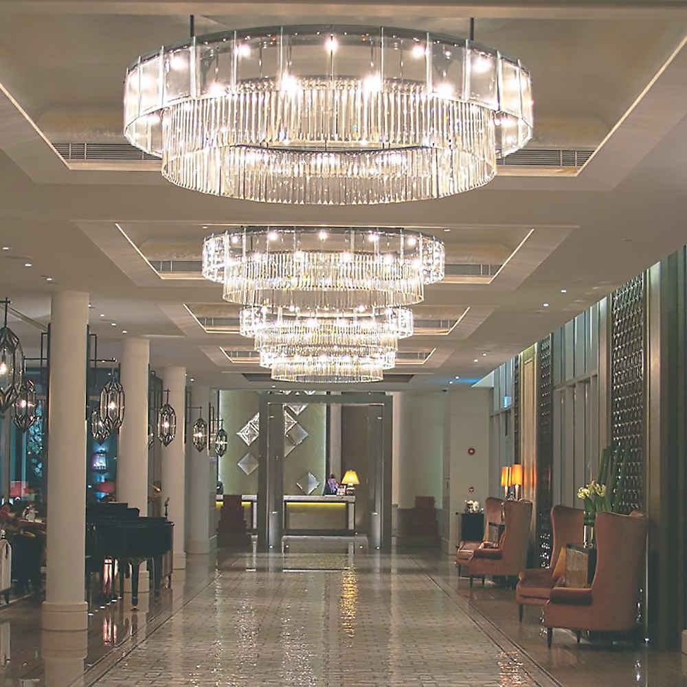 Round circle flush ceiling crystal chandeliers - Image 3