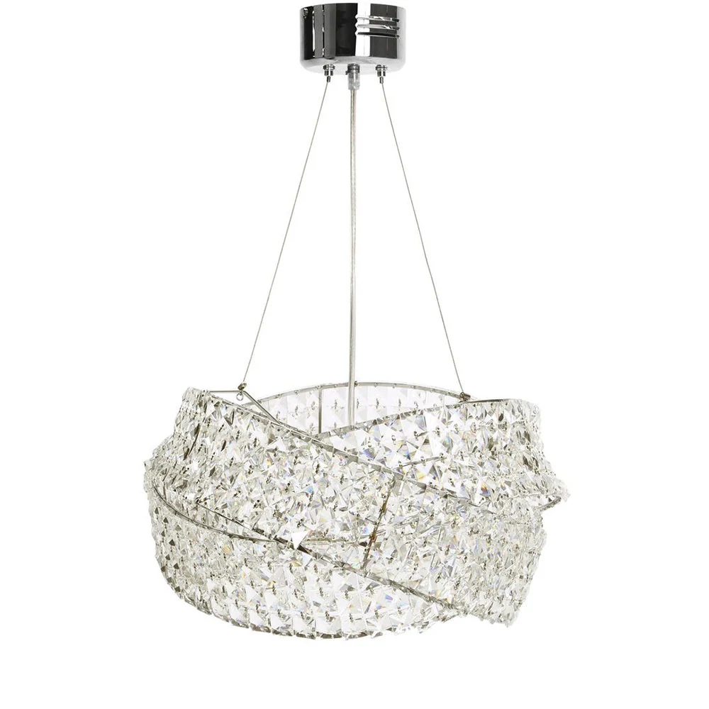 Round Crystal Ring Chandelier in Silver/Gold Finish for Lowg-ceiling - Image 15