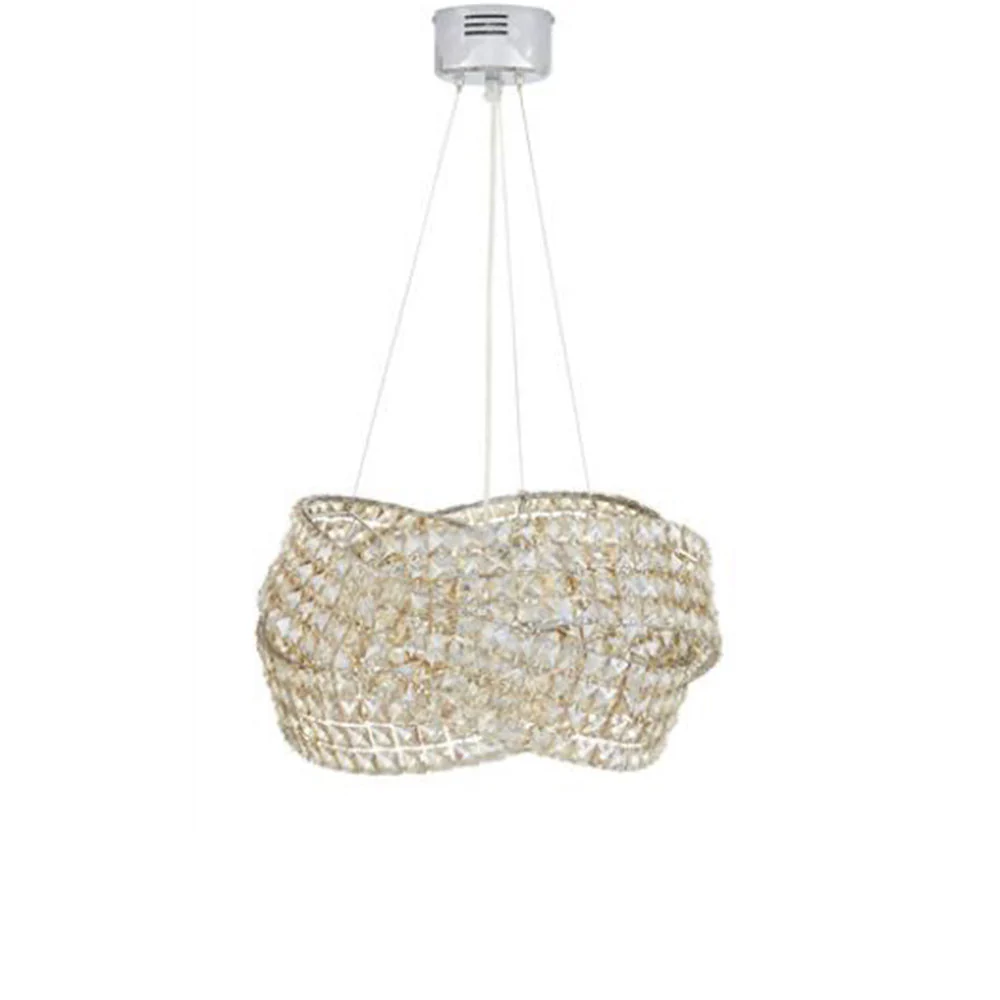 Round Crystal Ring Chandelier in Silver/Gold Finish for Lowg-ceiling - Image 16