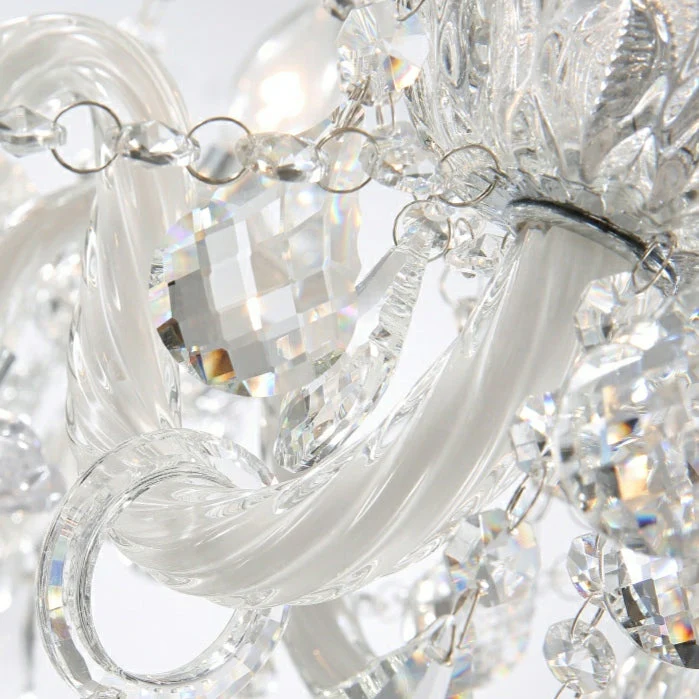 Rustic Antique European Candle Crystal Chandelier Popular Farmhouse Ceiling Light Fixture For Living Room - Image 14