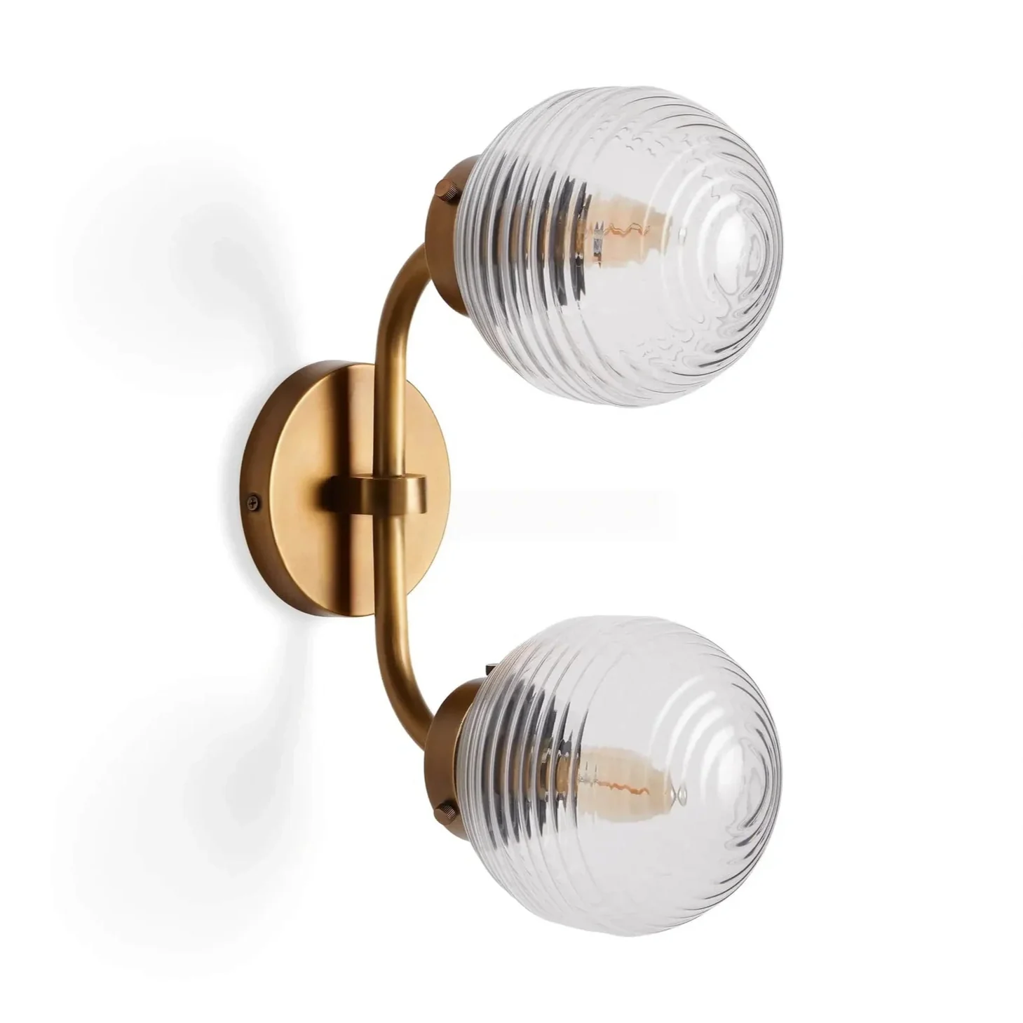 Sayre Linear Glass Globe Two Head Wall Sconce - Image 5