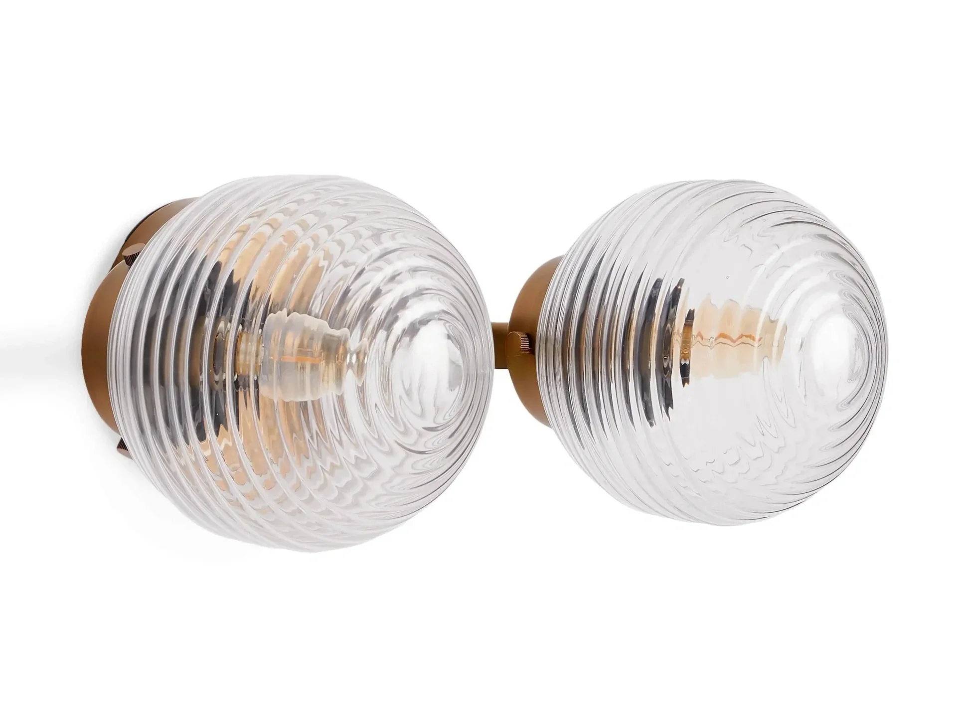 Sayre Linear Glass Globe Two Head Wall Sconce - Image 6