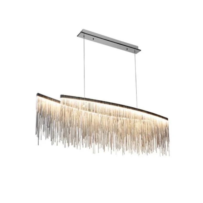 Selena Stainless Steel Chain Tassel Chandelier - Image 11
