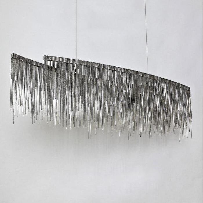 Selena Stainless Steel Chain Tassel Chandelier - Image 8