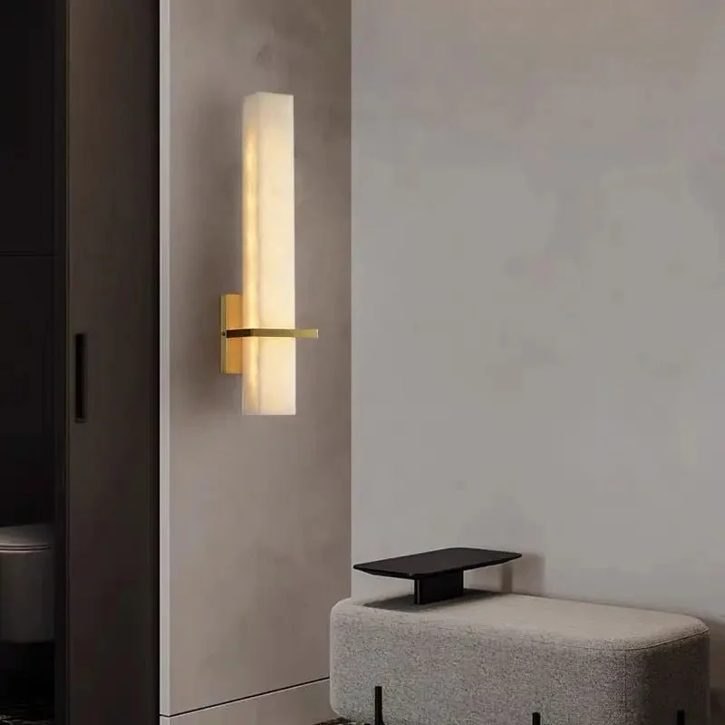 Selene Alabaster Bedroom Wall Sconces Light Fixture - Image 3