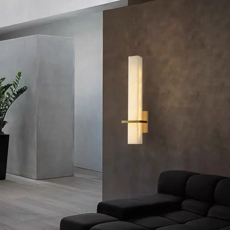 Selene Alabaster Bedroom Wall Sconces Light Fixture - Image 4