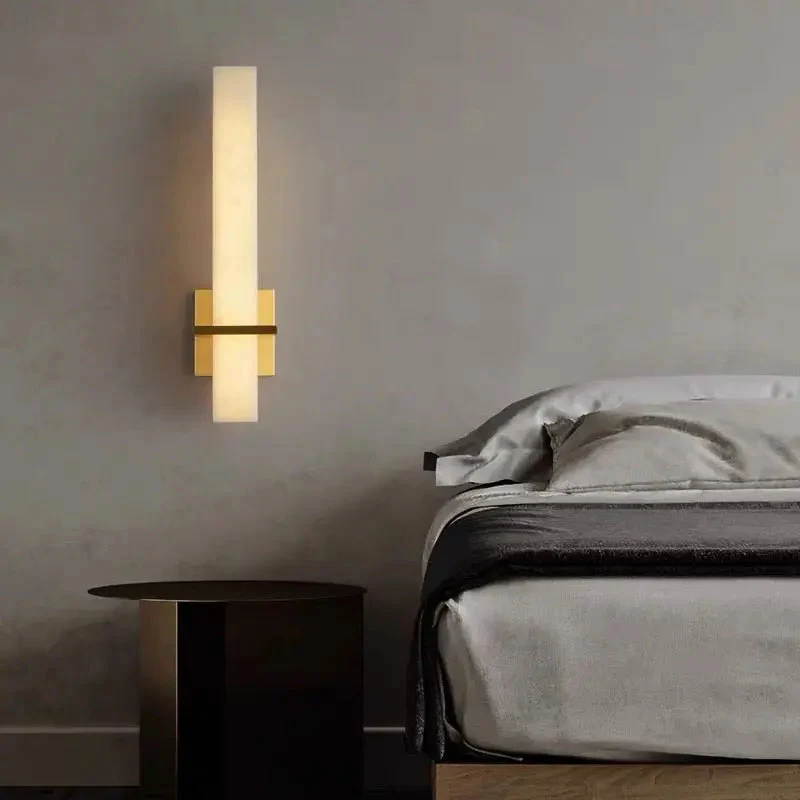 Selene Alabaster Bedroom Wall Sconces Light Fixture - Image 5