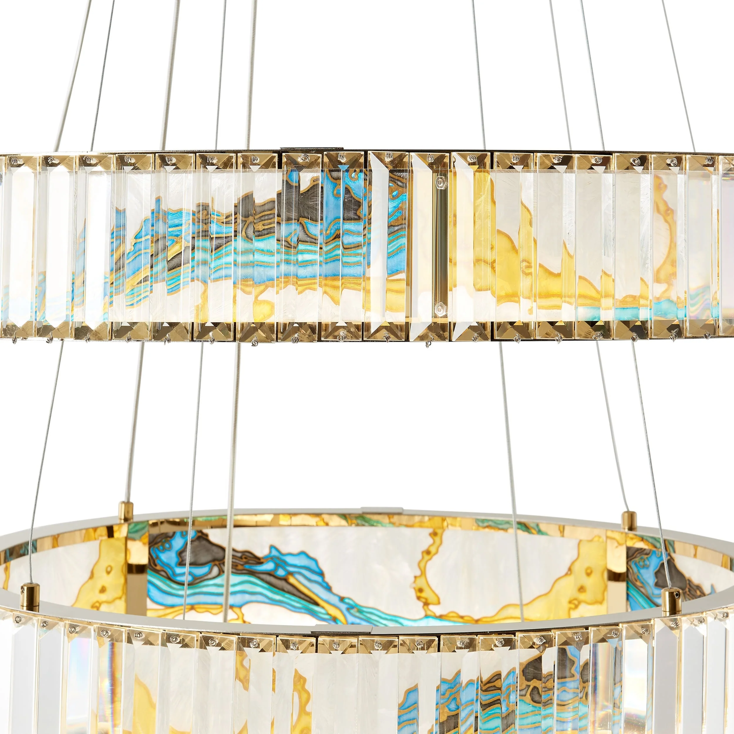 Sharyn Colorful Three Tiers  Round Crystal Chandelier - Image 4