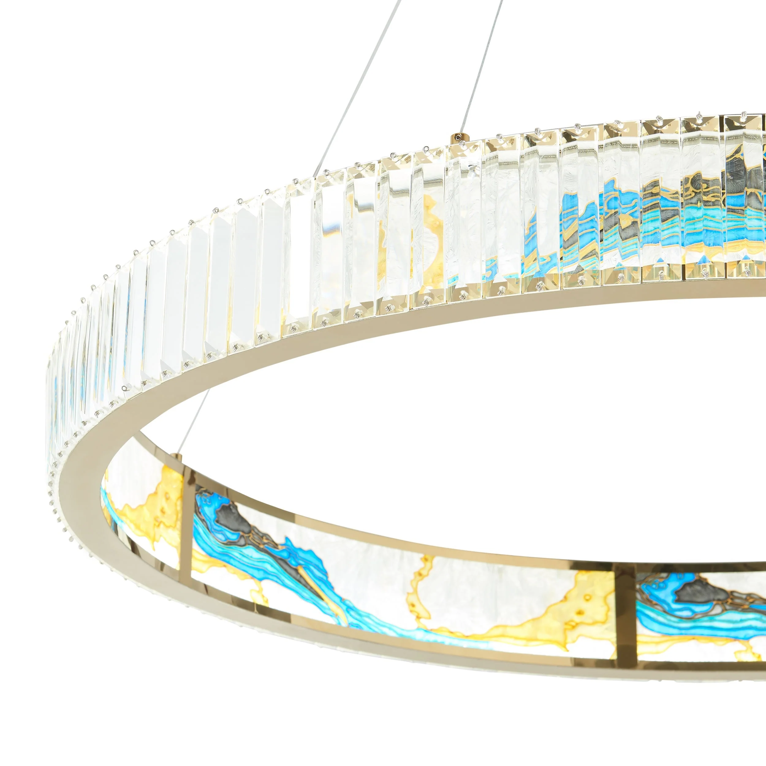 Sharyn Modern Round Colorful Crystal Chandelier - Image 2
