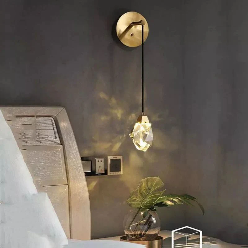 Slipe Faceted Crystal Prisms Wall Sconce (Cord) - Image 2