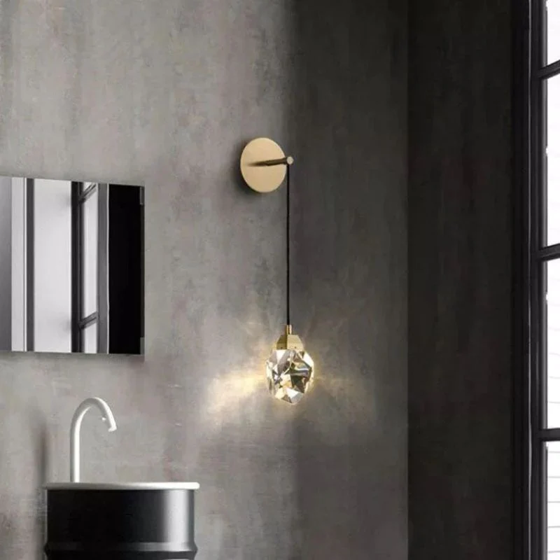 Slipe Faceted Crystal Prisms Wall Sconce (Cord) - Image 3