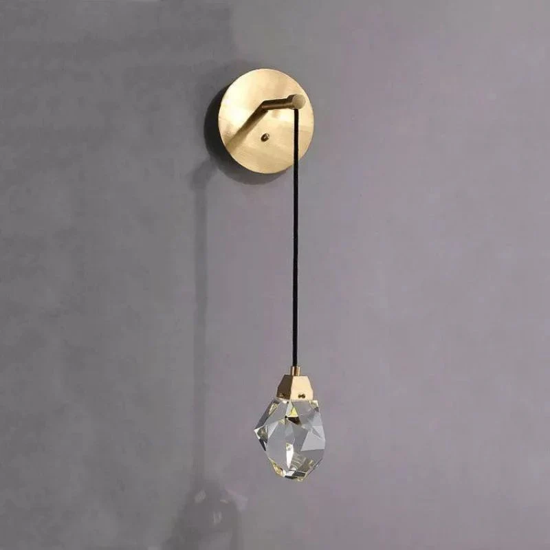 Slipe Faceted Crystal Prisms Wall Sconce (Cord) - Image 4