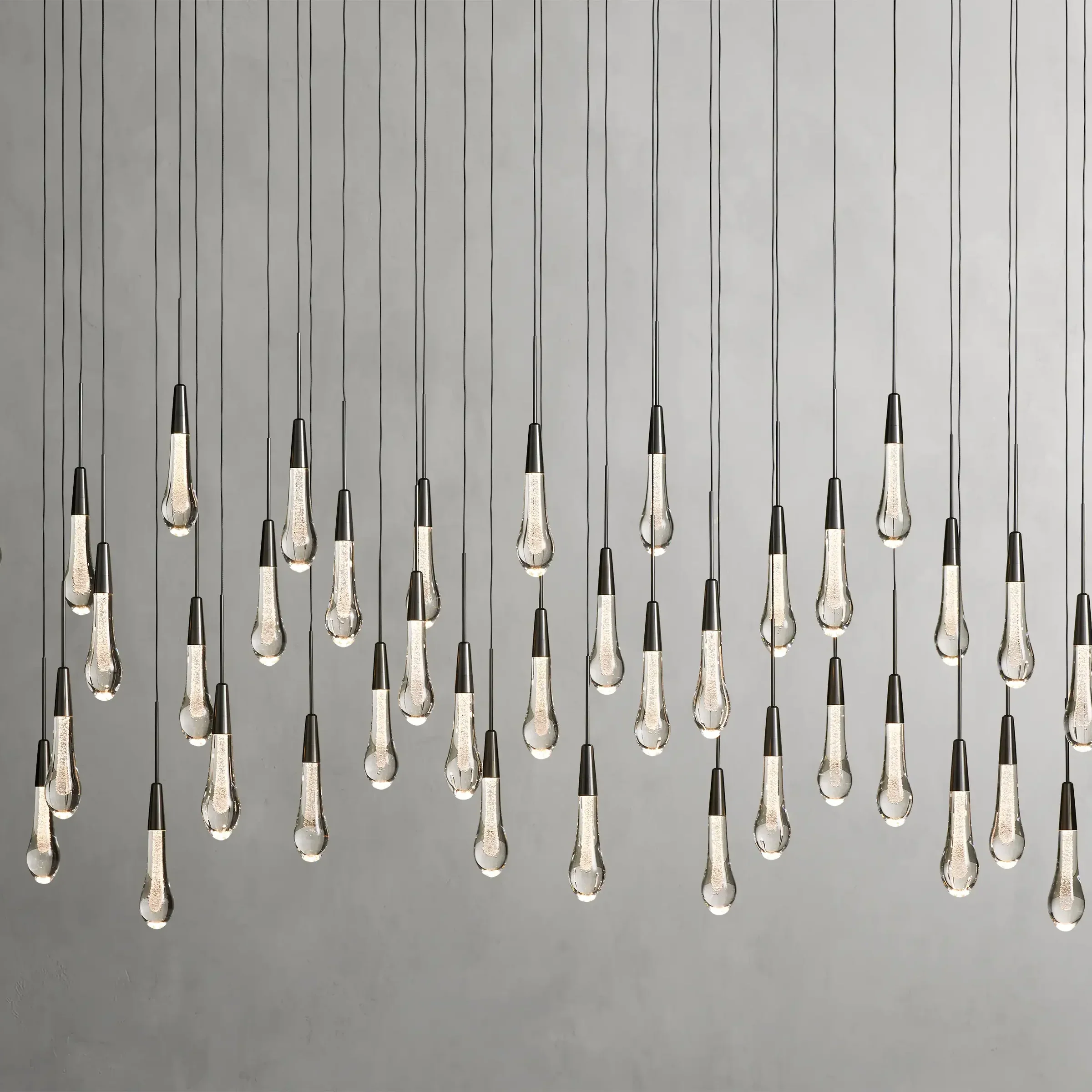 Soltaire Glass Linear Chandelier Lighting 37'' 50'' 70'' 87"W 120"W - Image 18