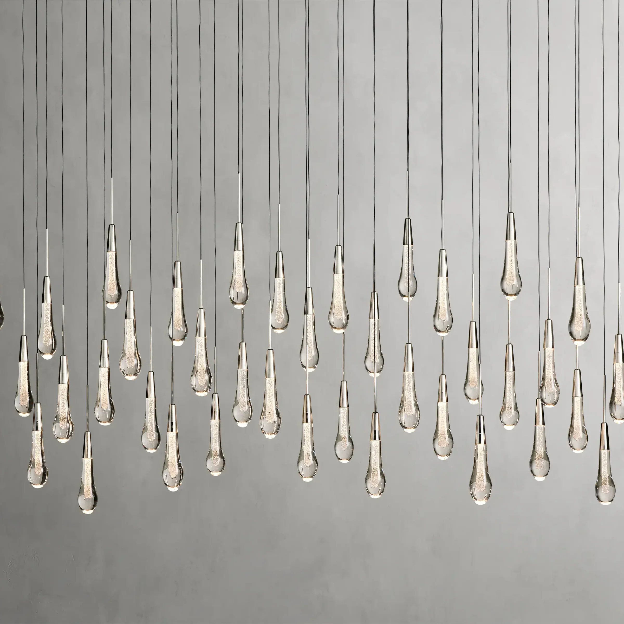 Soltaire Glass Linear Chandelier Lighting 37'' 50'' 70'' 87"W 120"W - Image 23