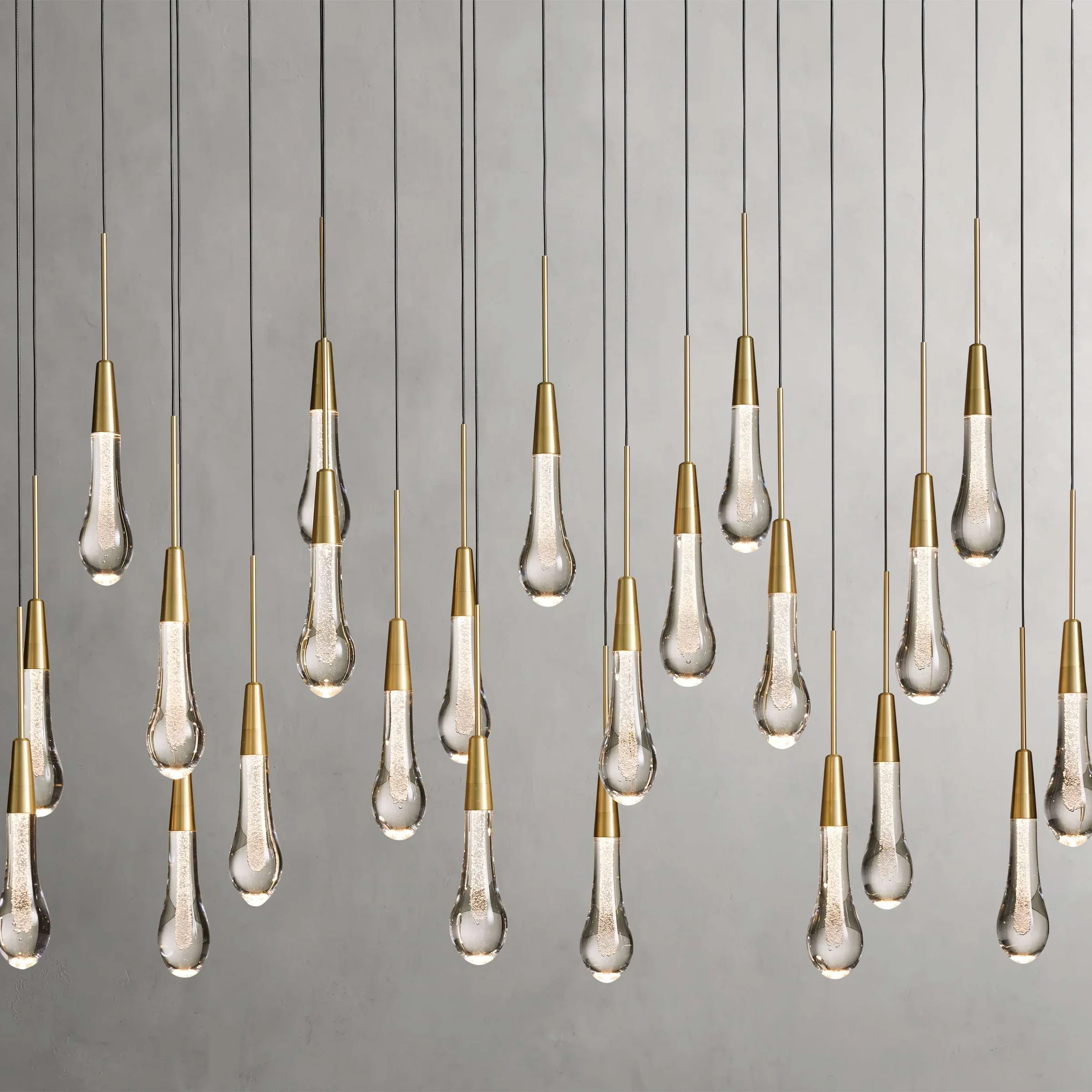 Soltaire Glass Linear Chandelier Lighting 37'' 50'' 70'' 87"W 120"W - Image 27