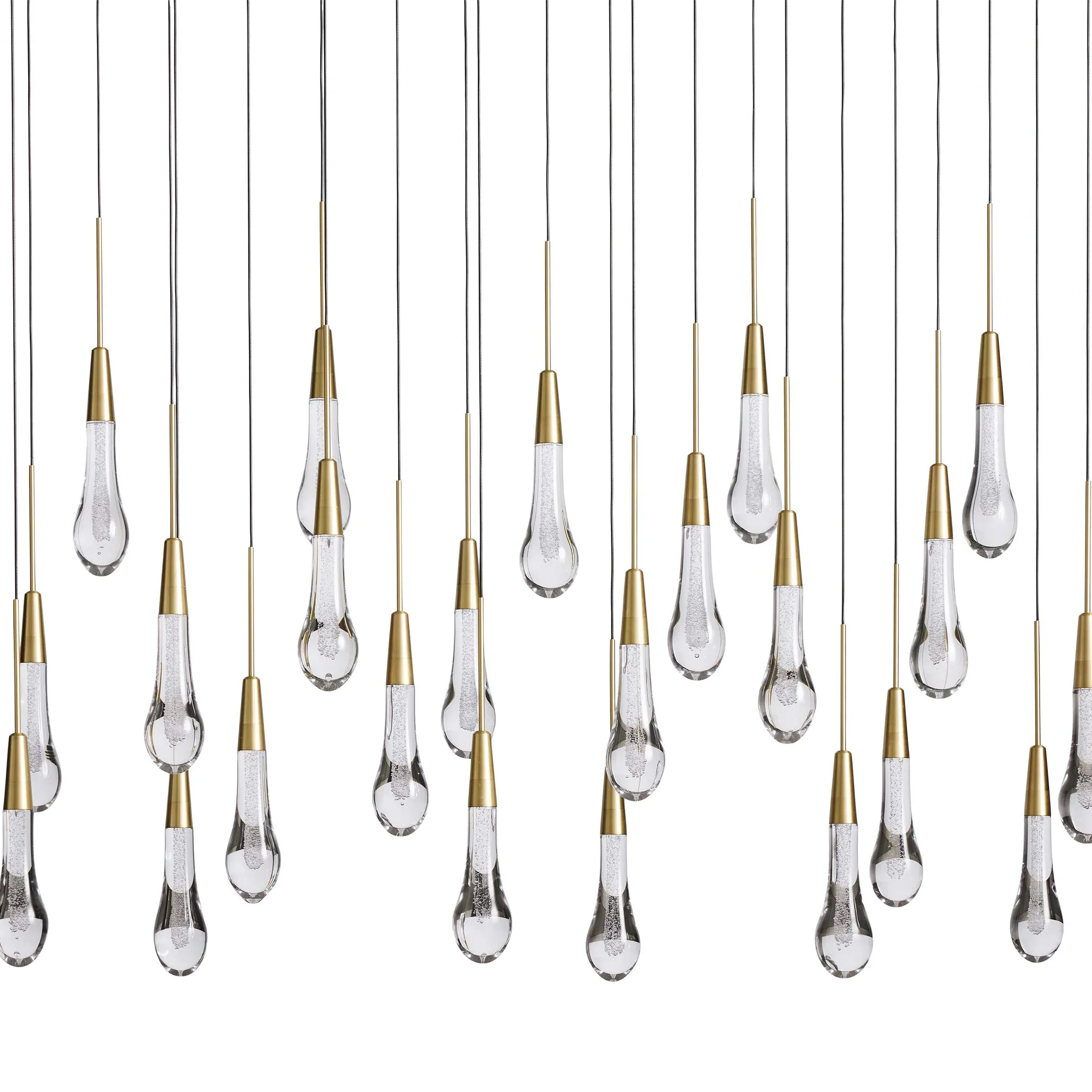 Soltaire Glass Linear Chandelier Lighting 37'' 50'' 70'' 87"W 120"W - Image 29